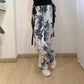 Korean Style Long Sleeved Top+Tank +Inked Harem Pants Three Piece Set