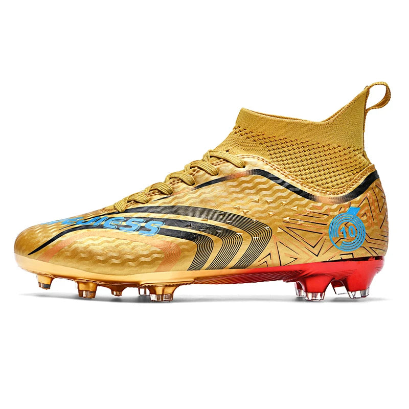 Ultralight Youth Soccer Cleats/Cristiano Ronaldo golden bottom Shoes