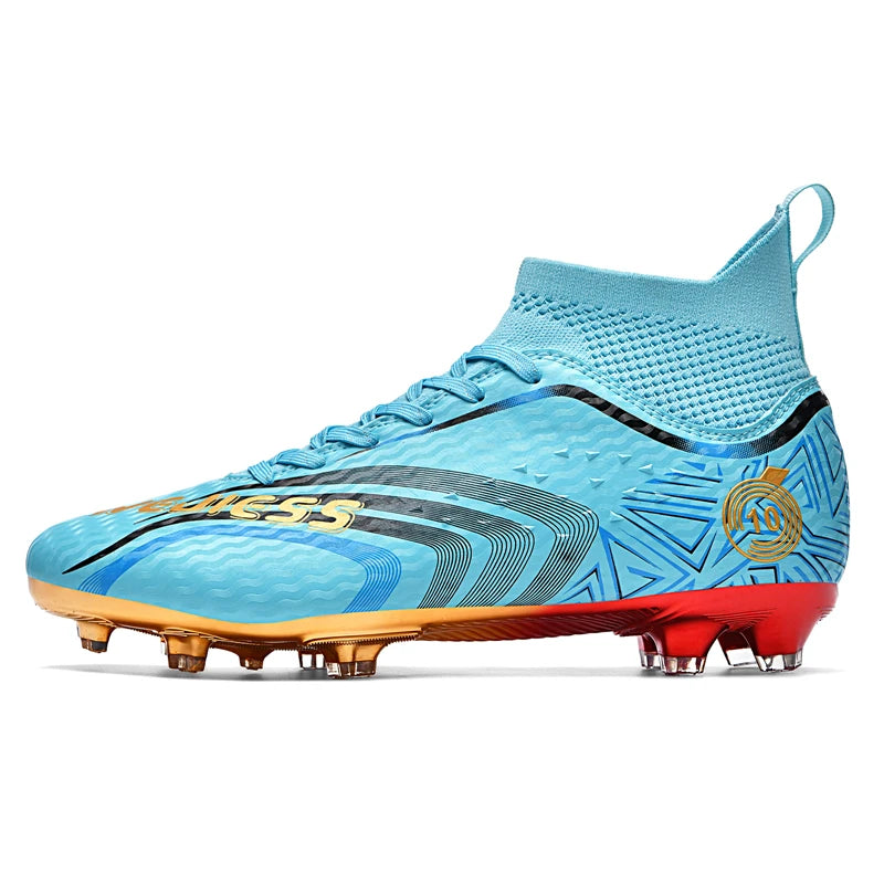 Ultralight Youth Soccer Cleats/Cristiano Ronaldo golden bottom Shoes