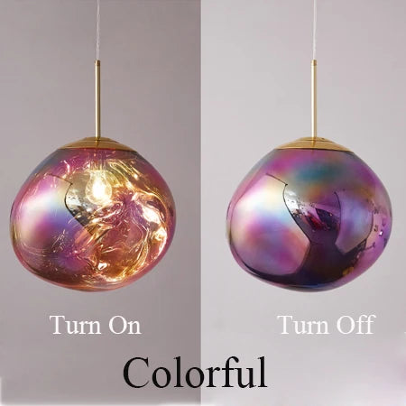 Modern Nordic Hanging Lava Glass Bubble Pendant ball Ceiling light fixture