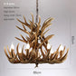 Premium Vintage Antlers Resin Chandelier/Horn LED Candles Luminaire Ceiling Hanging Lamp