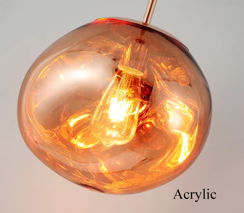 Modern Nordic Hanging Lava Glass Bubble Pendant ball Ceiling light fixture