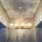 Premium Vintage Antlers Resin Chandelier/Horn LED Candles Luminaire Ceiling Hanging Lamp