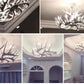 Premium Vintage Antlers Resin Chandelier/Horn LED Candles Luminaire Ceiling Hanging Lamp