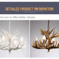 Premium Vintage Antlers Resin Chandelier/Horn LED Candles Luminaire Ceiling Hanging Lamp