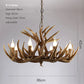 Premium Vintage Antlers Resin Chandelier/Horn LED Candles Luminaire Ceiling Hanging Lamp