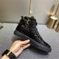 Red Embossed Crocodile High Top Sneakers/Leather Designer Boots Shoes