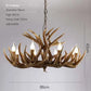 Premium Vintage Deer Antlers Chandelier/Retro Ceiling Hanging Lighting Fixture/Resin