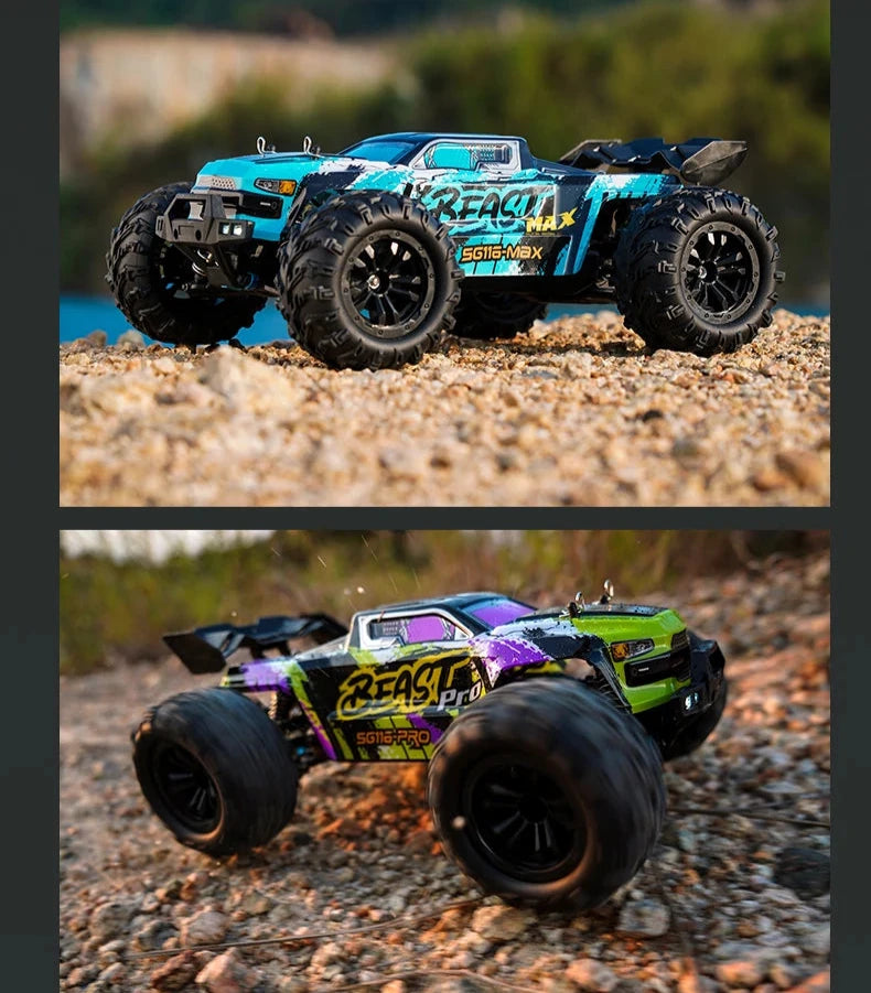 Christmas Gift Kids Beast 1:16 4WD Rc Car High Drift Speed Truck 40/80km/h