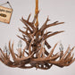 Premium Vintage Deer Antlers Chandelier/Retro Ceiling Hanging Lighting Fixture/Resin