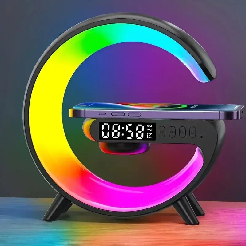 Multifunction IPhone/Samsung Wireless Charger/Phone Charging Station wt Clock