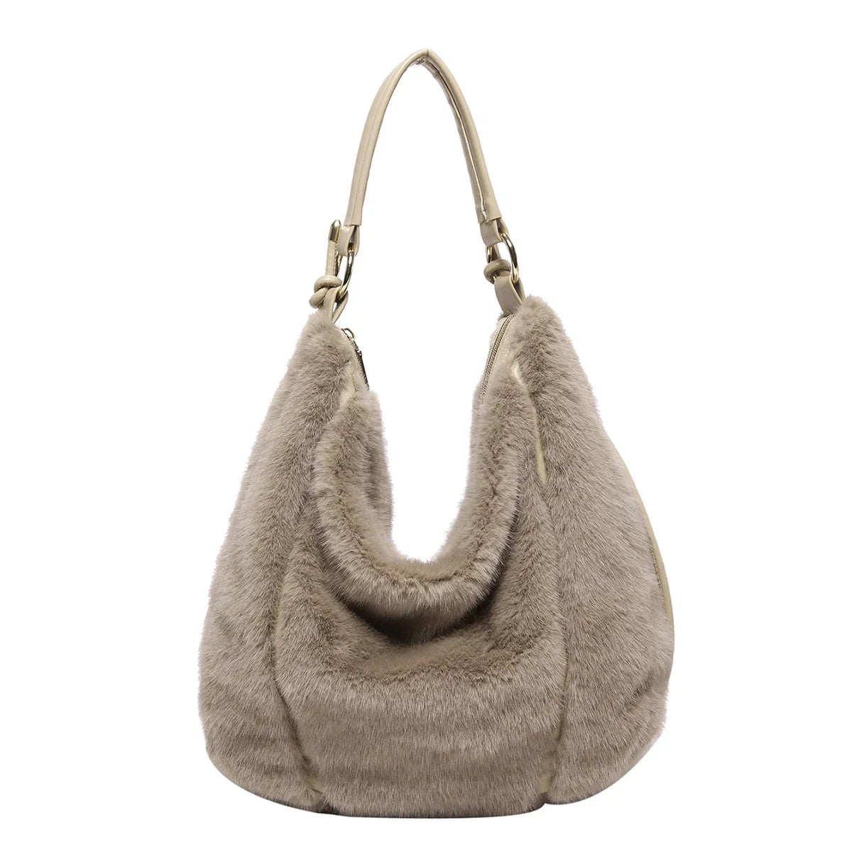 Versatile Plush Soft Shoulder Bags/Large Capacity Furry Handbags Tote