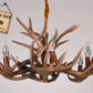 Premium Vintage Deer Antlers Chandelier/Retro Ceiling Hanging Lighting Fixture/Resin