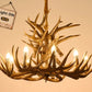 Premium Vintage Deer Antlers Chandelier/Retro Ceiling Hanging Lighting Fixture/Resin