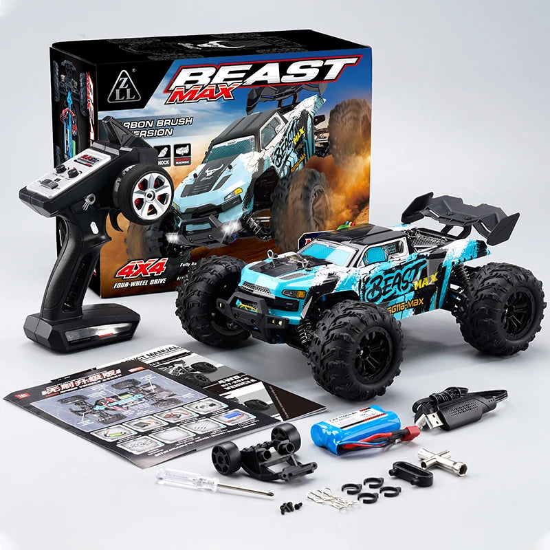 Christmas Gift Kids Beast 1:16 4WD Rc Car High Drift Speed Truck 40/80km/h