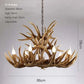 Premium Vintage Deer Antlers Chandelier/Retro Ceiling Hanging Lighting Fixture/Resin