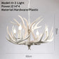 Premium Vintage Deer Antlers Chandelier/Retro Ceiling Hanging Lighting Fixture/Resin