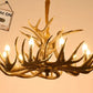 Premium Vintage Deer Antlers Chandelier/Retro Ceiling Hanging Lighting Fixture/Resin