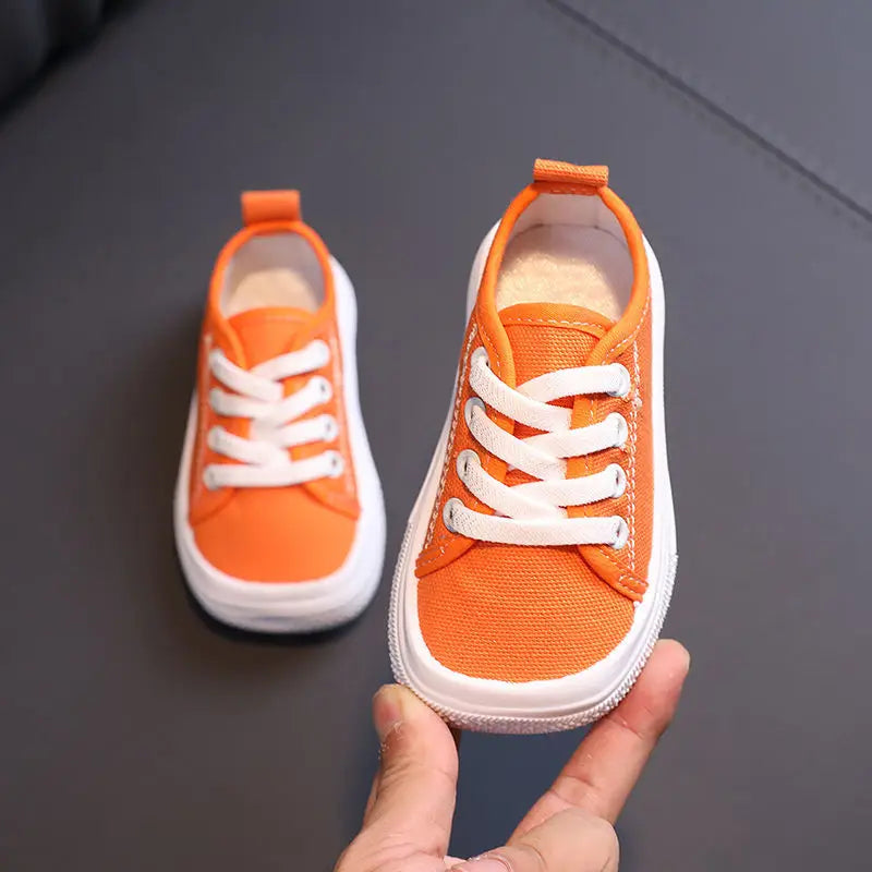 Kids premium Canvas Shoes/Children Toddlers Sneakers - The GoatFind Orange / 6 Baby (Insole 13cm), Orange / 6.5 Baby (Insole 13.5cm), Orange / 7 Baby (Insole 14cm), Orange / 7.5 Baby (Insole 14.5cm), Orange / 8 Baby (Insole 15cm), Orange / 8.5 Baby (Insole 15.5cm), Orange / 9.5 Kids (Insole 16cm), Orange / 10 Kids (Insole 16.5cm), Orange / 10.5 Kids (Insole 17cm), Orange / 11 Kids (Insole 17.5cm)