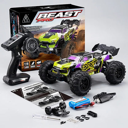 Christmas Gift Kids Beast 1:16 4WD Rc Car High Drift Speed Truck 40/80km/h