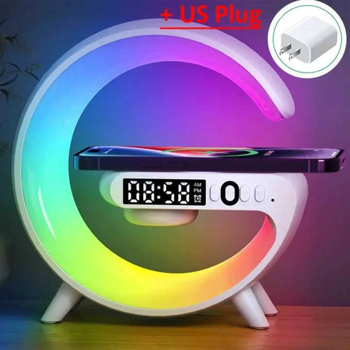 Multifunction IPhone/Samsung Wireless Charger/Phone Charging Station wt Clock