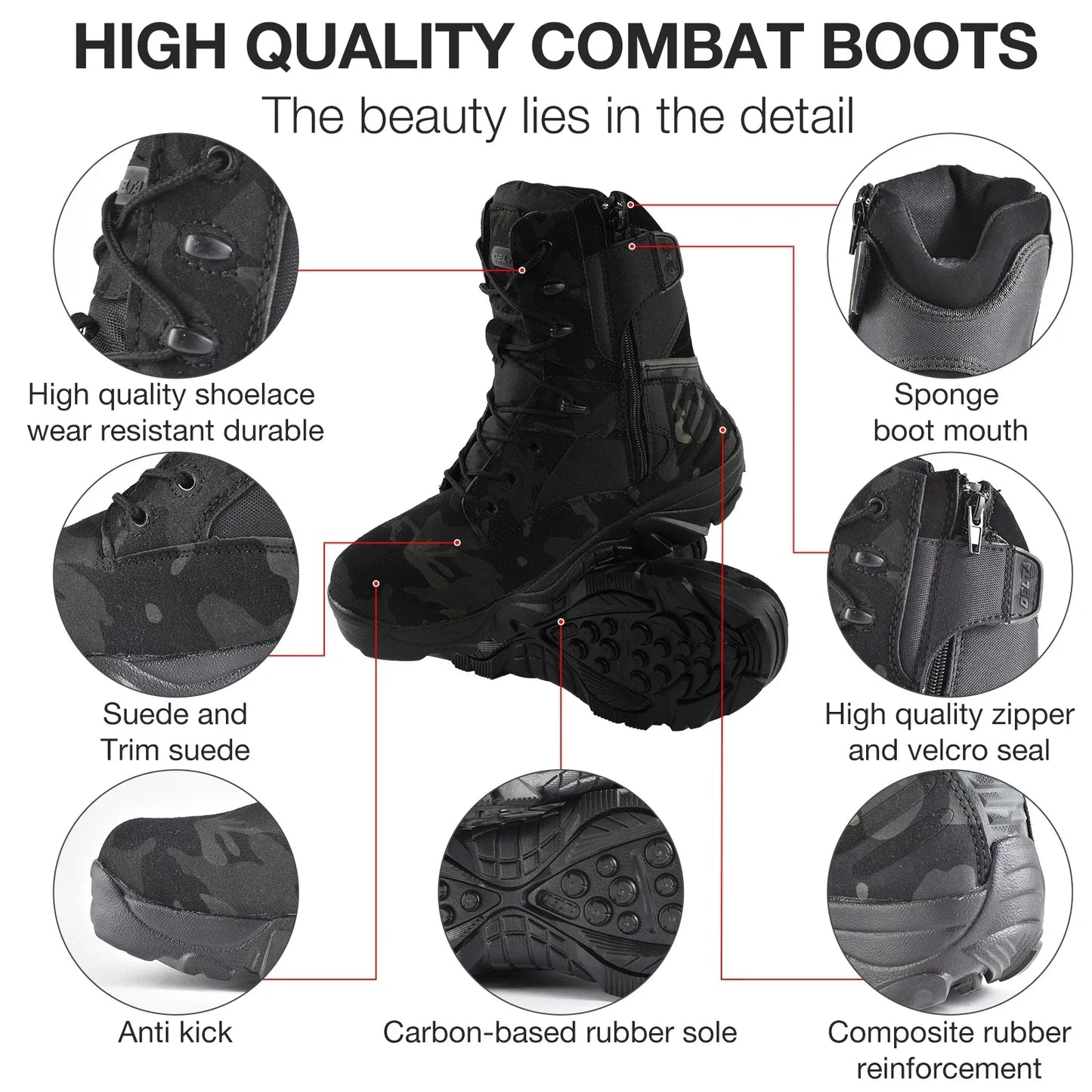 Desert Storm Delta Tactical Work Boots/Trekking/hiking/Hunting Shoes