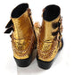 Gold Cowboy Boots Men/Genuine Leather Fashion Men's Chelsea shoes