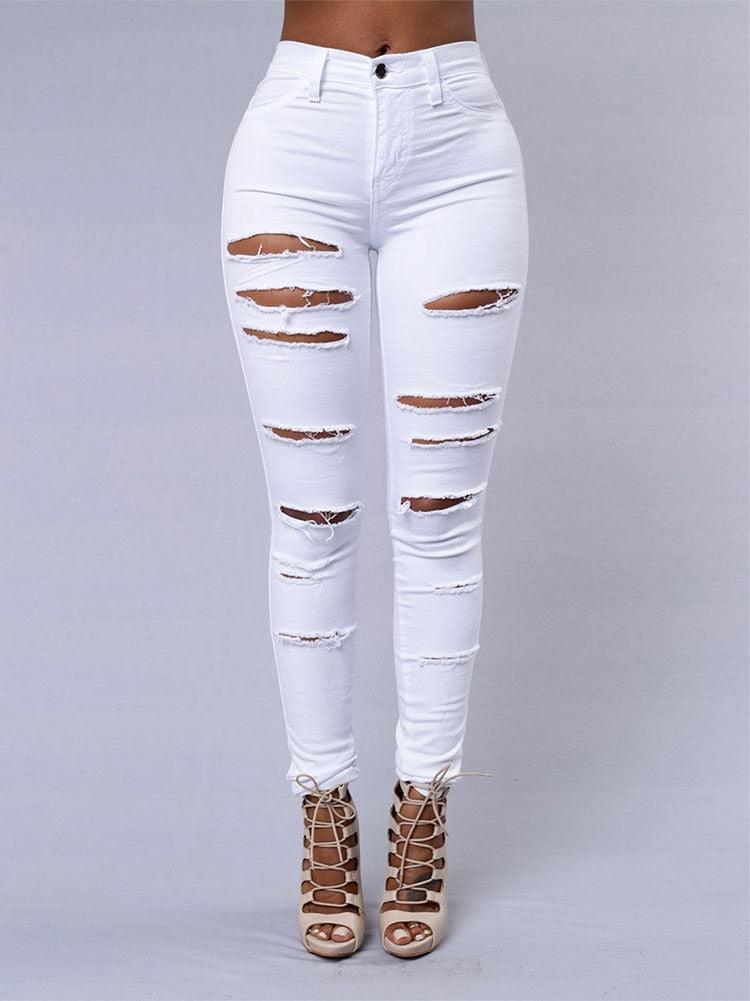 Skinny Jeans For Women, Black, White & Ripped
